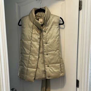 Women's Gold Puffer Vest